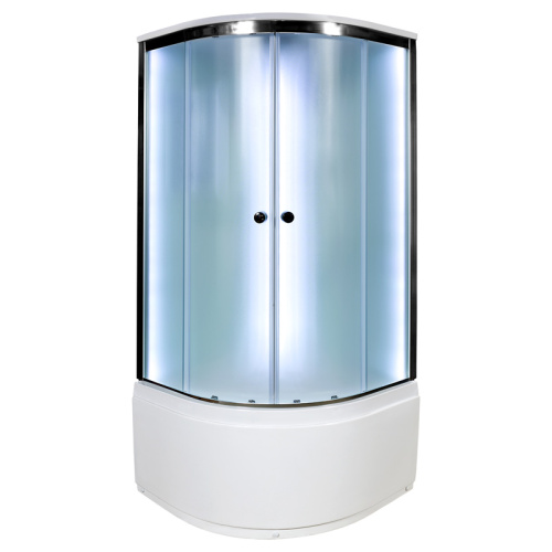 Душевая кабина AvaCan D10SLED 100х100 четверть круга с крышей ориентация универсальная - фото 2