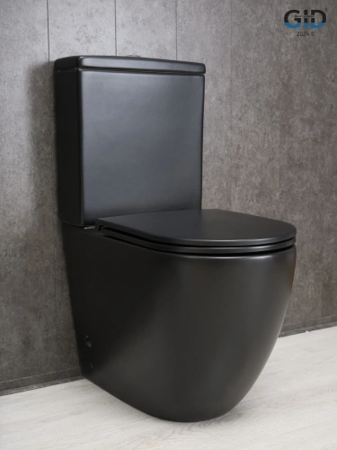 Унитаз напольный с бачком Gid Convexo Tn2188Bm (62250Y) черный матовый с сиденьем микролифт безободковый - фото 3