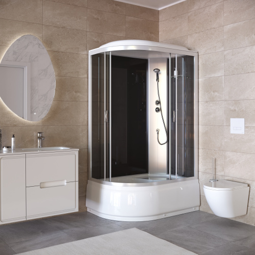 Душевая кабина Taliente TA-12080G(R) 120х80 асимметричная с крышей ориентация правая - фото 3