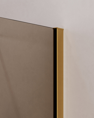 Душевой уголок Cezares SLIDER SLIDER-AH-2-70/80-80/90-BR-BORO 70х80 стекло тонированное профиль золото брашированное без поддона - фото 2