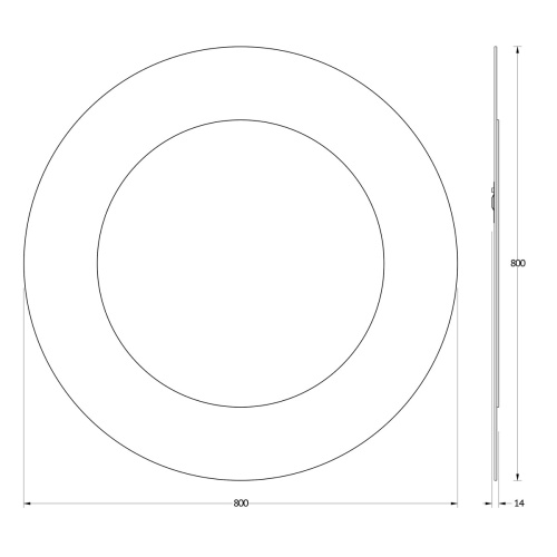 Зеркало в ванную Evoform Double BY 0315 80х80 цвет серый - фото 2