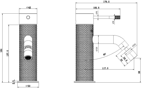 Смеситель Allen Brau Priority 5.31С04-BN на биде никель - фото 2