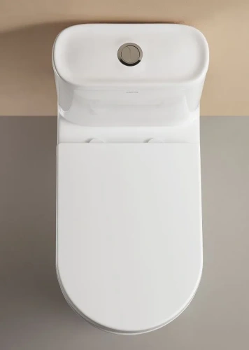 Унитаз напольный с бачком Arrow AB1802H белый без сиденья безободковый каскадный смыв - фото 5