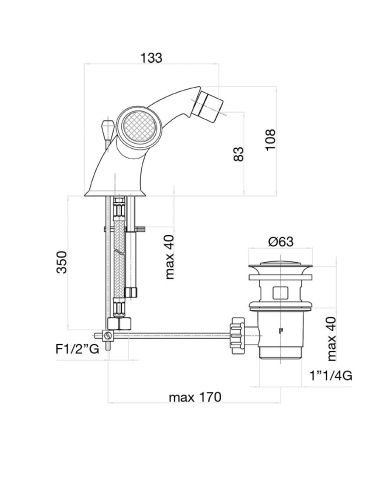 Смеситель Fiore 13CR0632 на биде хром - фото 3