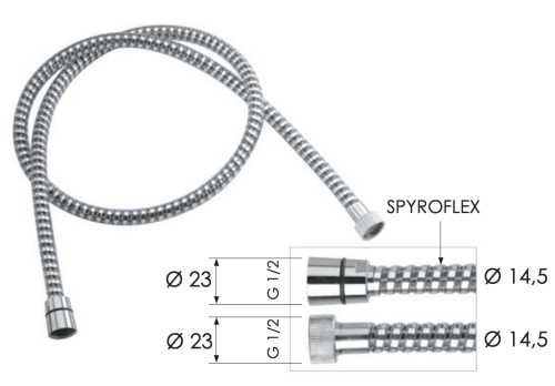 Шланг для душа Remer 334CNNC150brass хром - фото 2