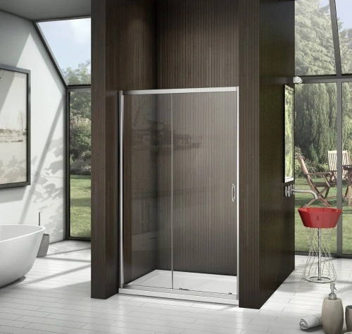 Душевая перегородка Good Door LATTE ЛА00011 140х185 стекло прозрачное профиль белый - фото 4