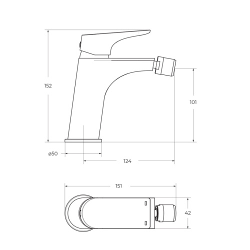 Смеситель BelBagno MARINO MARINO-BD-CRM-W0 на биде хром - фото 2