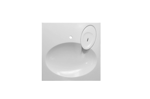 Раковина из литьевого мрамора Эстет LEA ФР-00014908 60х60 над стиральной машиной цвет белый 1 отверстие под смеситель - фото 3