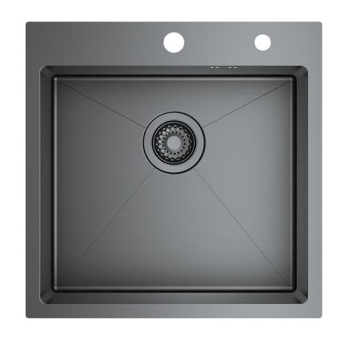 Кухонная мойка Raglo R700 R700.5050.09 50х50 цвет графит поверхность матовая - фото 2