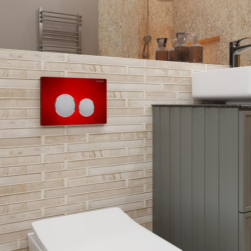 Клавиша смыва механическая CHARUS Bagliore FP.330.RED.10 цвет красный - фото 3