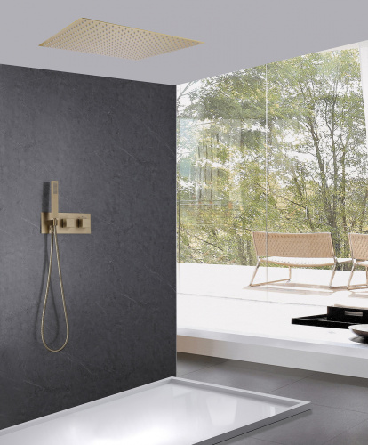 Душевая система ABBER AF8255G встраиваемая в стену с термостатом - фото 2