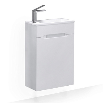 Тумба под раковину Jorno MODUL Mol.01.50/P/W/JR 49х21х70 подвесная цвет белый