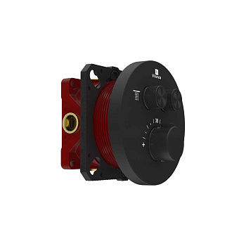 Смеситель для душа Vincea VSCV-322T-MMB встраиваемый в стену черный матовый с термостатом