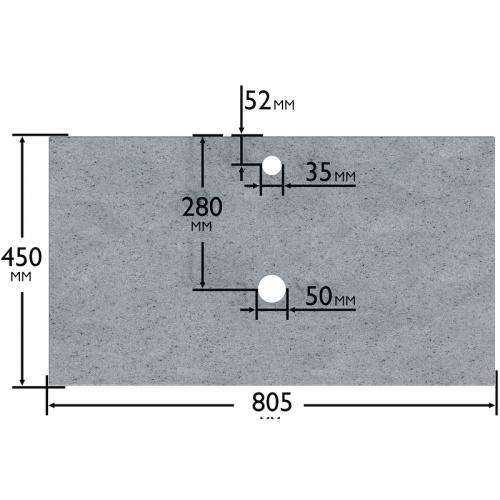 Столешница СанТа 900151 81х45 подвесная цвет серый гранит - фото 4