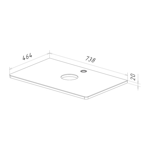 Столешница LeMark Miano LM06M80S 74х46 накладная - фото 3