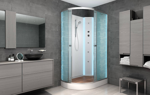 Душевая кабина AvaCan EM2012RNLED+GM 120х90 асимметричная без крыши ориентация правая - фото 3