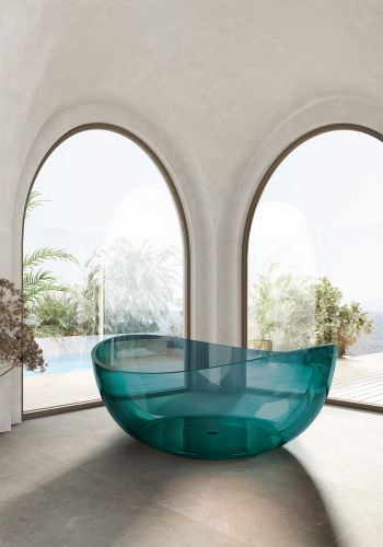 Ванна полиэфирная смола Abber Kristall AT9705Aquamarin 150х150 отдельностоящая круглая - фото 4