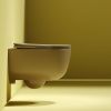 Унитаз подвесной Ceramica Nova MODENA CN6063MC коричневый с сиденьем микролифт безободковый душевой смыв