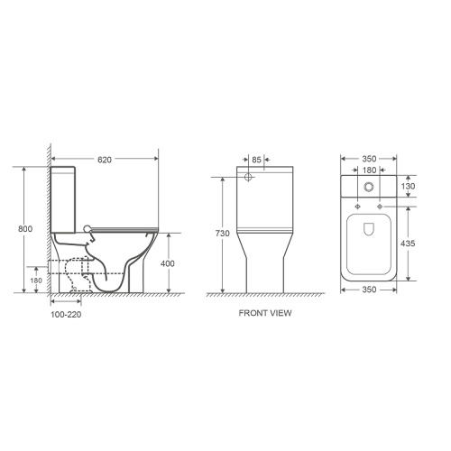 Унитаз напольный с бачком WeltWasser WW ZINNBACH 001 GL-WT (10000009967) белый глянцевый с сиденьем микролифт безободковый душевой смыв - фото 2