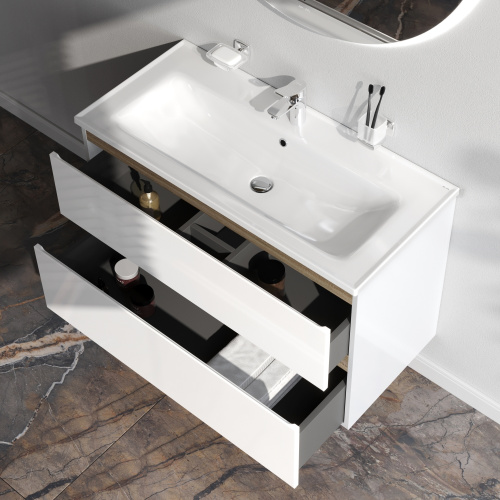 Тумба под раковину Am.Pm X-Joy M85AFHX1002WG 97х45х60 подвесная цвет белый - фото 4