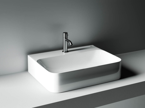 Раковина из сантехнического фарфора Ceramica Nova AURA CN2001 61х48 подвесная цвет белый 1 отверстие под смеситель - фото 4