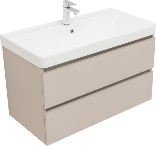 Тумба под раковину Aquanet Вега 2.0 00337944 89х46х50 подвесная цвет бежевый - фото 3