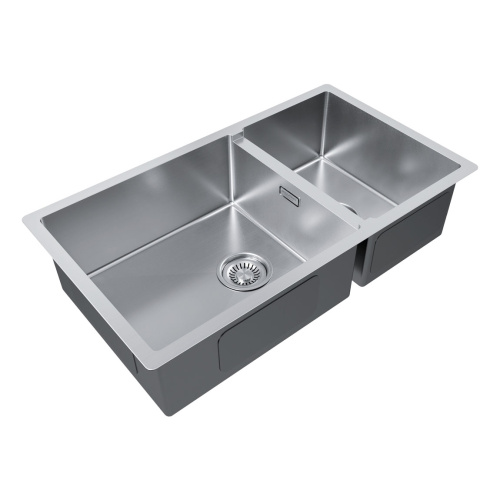 Кухонная мойка Paulmark ALLER 78/2S UNI PM527844-BS 44х39 цвет брашированная нержавеющая сталь поверхность матовая - фото 2