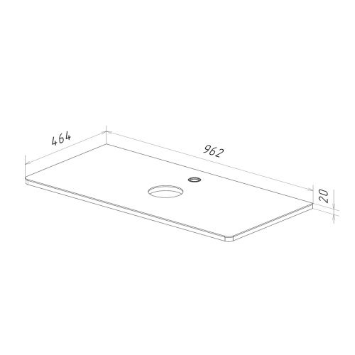 Столешница LeMark Olivia LM08OL100S 96х46 накладная - фото 3