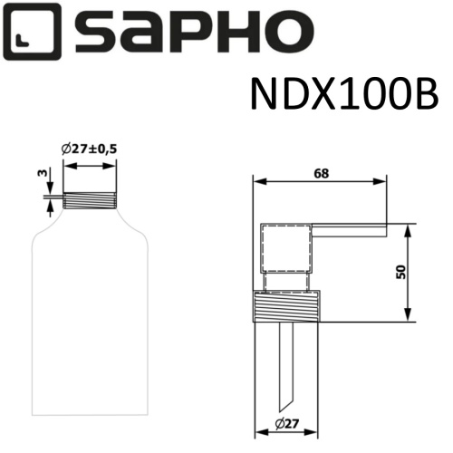 Головка дозатора запасная для диспенсера нажимного действия Sapho X-ROUND NDX100B - фото 2