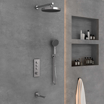 Душевая система Vincea VSFW-433TI2CH встраиваемая в стену с термостатом