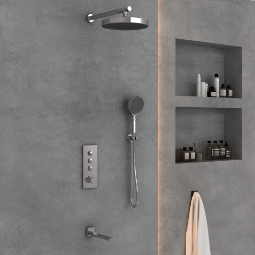 Душевая система Vincea VSFW-433TI2CH встраиваемая в стену с термостатом