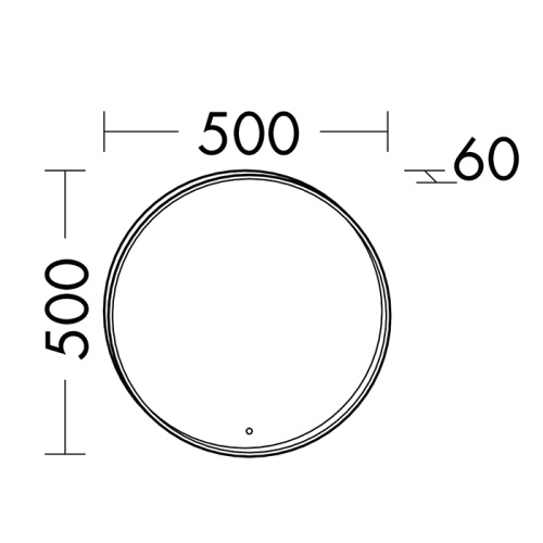 Зеркало в ванную Burgbad SIDG050 K0517 50х50 - фото 2