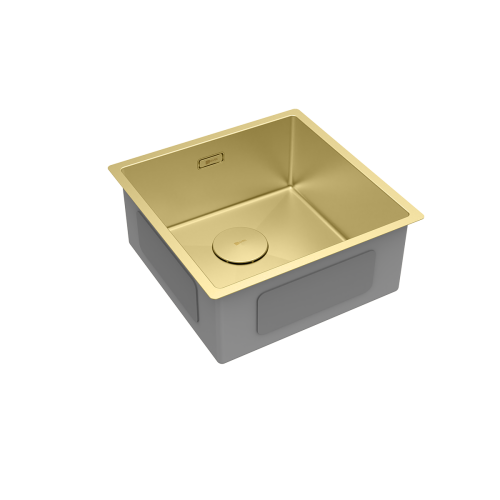 Кухонная мойка LeMark Olanga 440 9938122 44х44 цвет светлое золото - фото 3