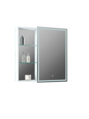 Зеркало-шкаф Континент Aperio МВК007 80х15х80 подвесной цвет белый - фото 3