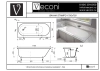 Ванна из искусственного камня Veconi STAMPO STMSLIM17075 170х75 пристенная прямоугольная без ножек
