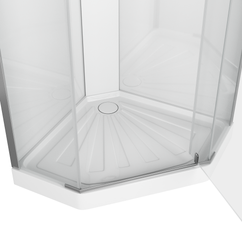 Душевая кабина Cerutti SPA CHIKA901T 90х90 трапеция без крыши ориентация универсальная - фото 3