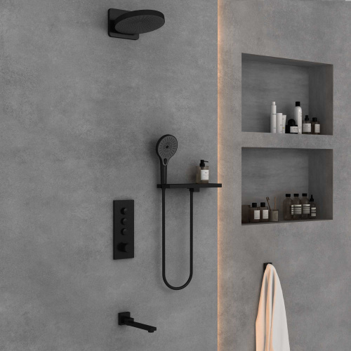 Душевая система Vincea VSFW-433TI1RMB встраиваемая в стену с термостатом