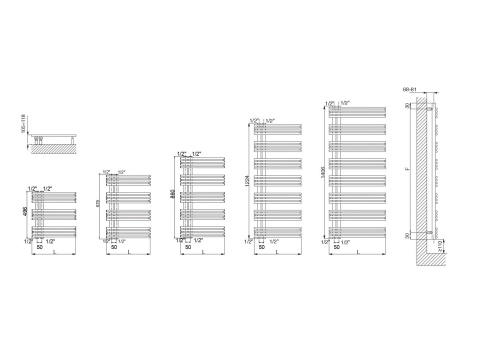 Полотенцесушитель Cordivari Kelly 3551780400101 50х122 водяной хром - фото 2