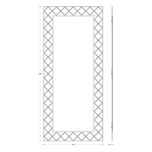 Зеркало в ванную Evoform Florentina BY 5008 70х159 цвет серый - фото 2