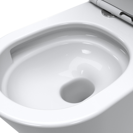 Унитаз приставной BelBagno FLAY BB1003CB-TOR/SC белый с сиденьем микролифт безободковый смыв торнадо