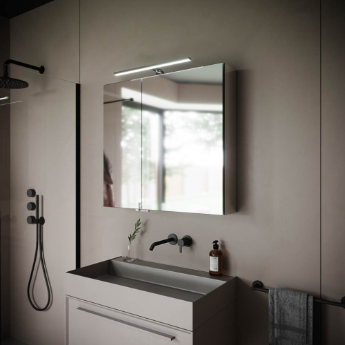 Зеркало-шкаф Sancos Hilton Z800 80х15х74 настенный цвет серая - фото 2