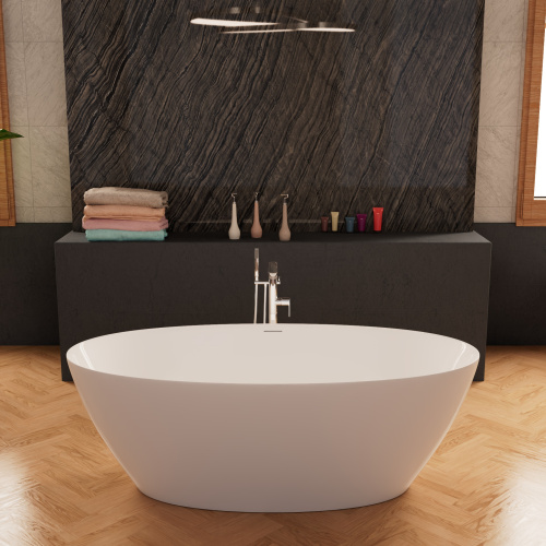 Ванна акриловая Frank 12525 170х81 отдельностоящая овальная с ножками - фото 5