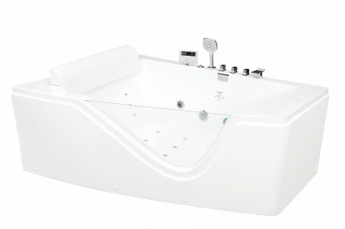 Ванна акриловая гидромассажная Gemy G9056 K L 170х130 пристенная асимметричная с каркасом - фото 2