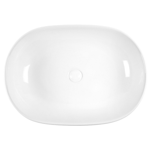 Раковина из сантехнического фарфора Bond Oval S59-600 60х40 накладная цвет белый глянцевый - фото 4