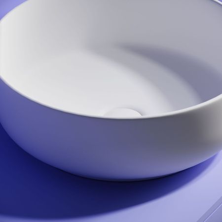 Раковина из сантехнического фарфора Ceramica Nova TAYCAN CN12003MW 40х40 накладная цвет белый без отверстий под смеситель