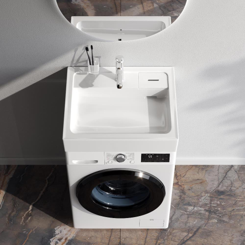 Раковина из сантехнического фарфора Am.Pm X-Joy M85WCC0601WG050 60х50 подвесная цвет белый 1 отверстие под смеситель - фото 3