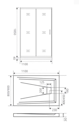 Душевая перегородка Good Door INFINITY ИН00031 140х185 стекло прозрачное профиль хром глянцевый - фото 2