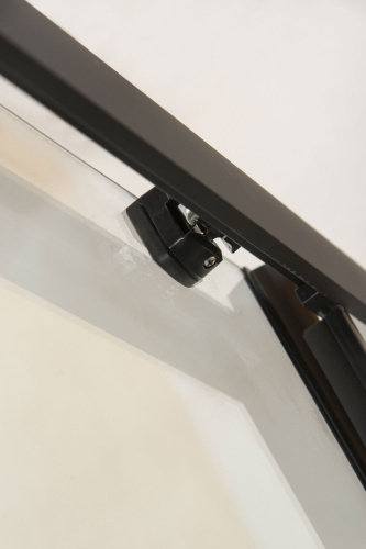 Душевой уголок Orange E23-12090TB 120х89 стекло прозрачное профиль черный без поддона - фото 5