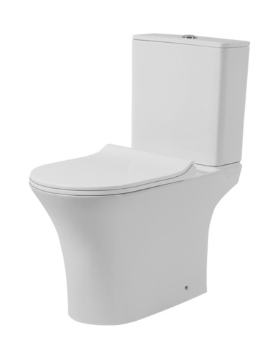 Унитаз напольный с бачком Orange C01-000W белый с сиденьем микролифт душевой смыв - фото 2