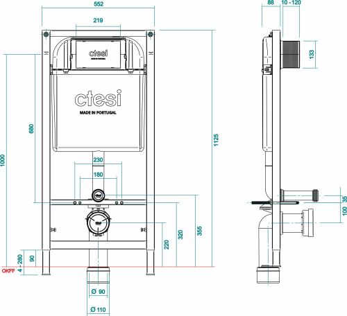 Инсталляция для унитаза для унитаза Ctesi Solid BK0200240 - фото 3